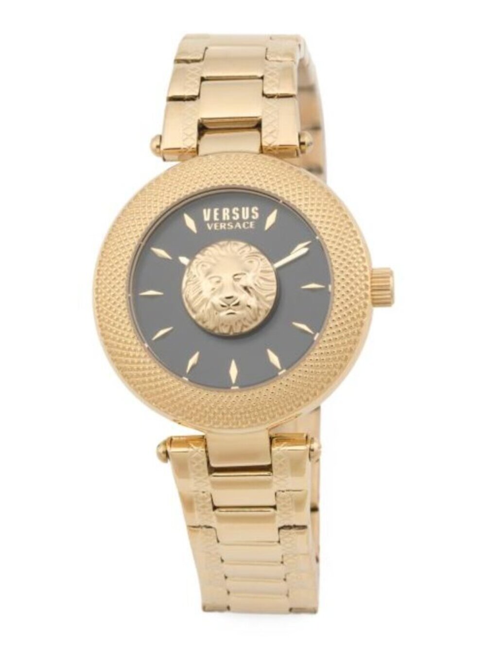 VERSUS VERSACE Women's Gold Brick Lane Lion Bracelet Watch